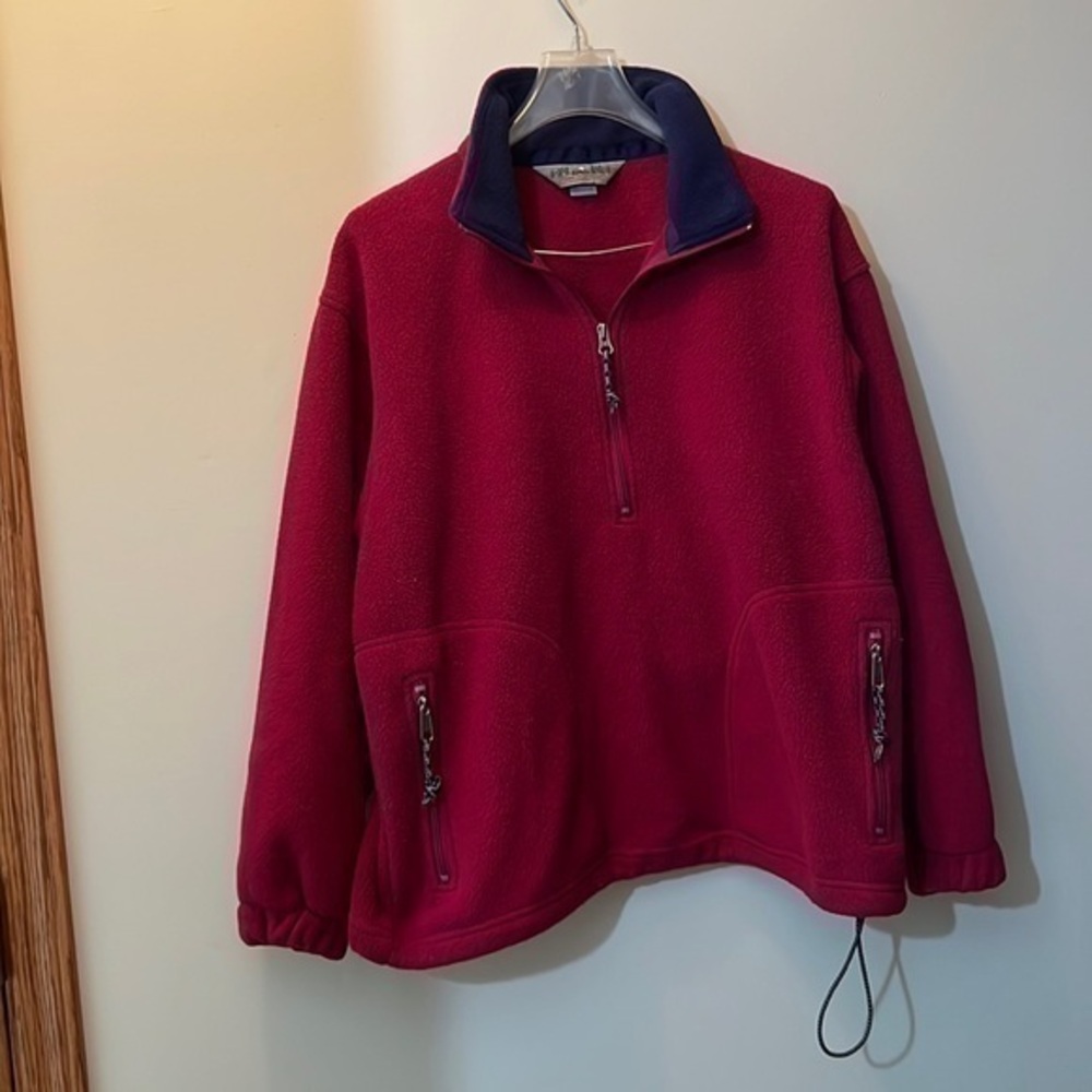 Women’s dark pink EMS size large, pull over fleece